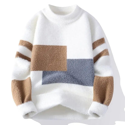 Sweaters men Winter Letter pattern thick sweater men Student youth sweaters autumn Men's wool pullovers full
