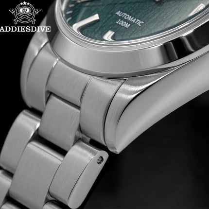 ADDIESDIVE Top Brand Automatic Watch For Men Sapphire Glass Unique Bark Texture Waterproof Luminous Mechanical Watch New AD2075