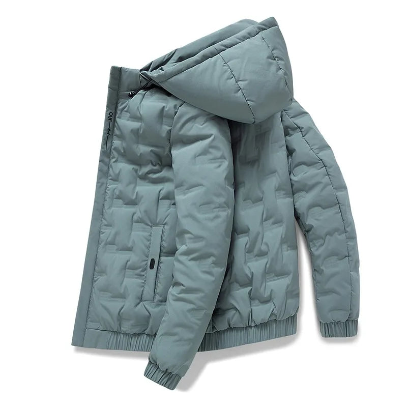 Men's white duck down jacket, new lightweight down cotton jacket, fashionable autumn and winter fashion jacket