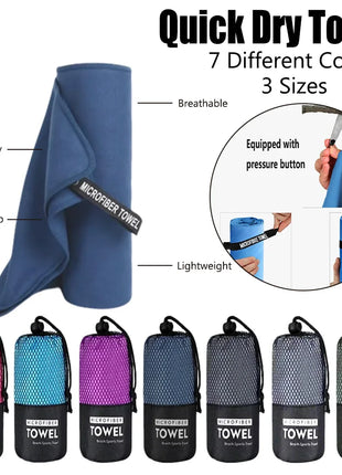 Asciugamano Sportivo ad Asciugatura Rapida Multifunzionale per Viaggi, Nuoto, Yoga, Ultra Morbido, Leggero, Super Assorbente in Microfibra per Palestra
