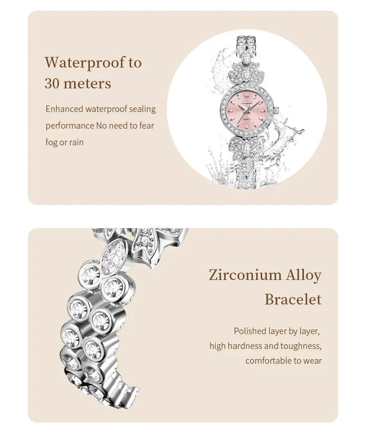OLEVS 5887 Orologi da donna Elegante orologio al quarzo originale Orologi luminosi impermeabili per regalo donna Cinturino con diamanti Reloj Mujer platinumshop