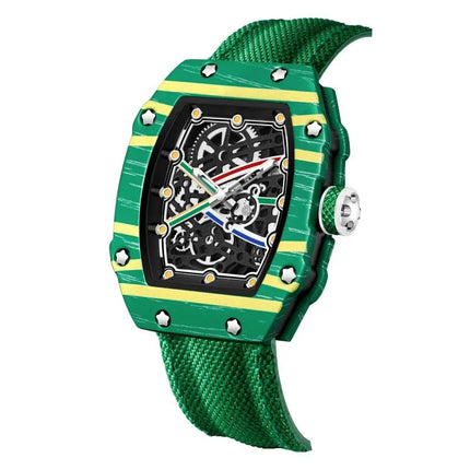 Nuovo Orologio al Quarzo Trendy Ultra-Sottile a Forma di Botte di Vino con Cinturino in Nylon, Elegante e alla Moda platinumshop