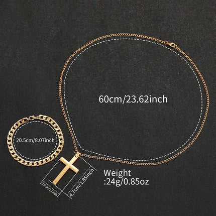 3 pz/set moda quadrante grande orologio al quarzo da uomo orologi da uomo d'affari di lusso collana braccialetto set Reloj Hombre (senza scatola) platinumshop