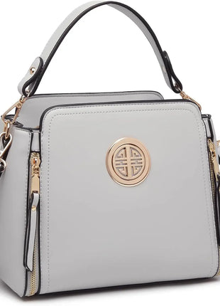 Borsa da donna multifunzionale elegante Kono realizzata in pelle PU, tracolla regolabile, scomparti multipli, può essere utilizzata come borsa a mano e borsa a tracolla