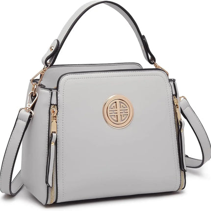 Borsa da donna multifunzionale elegante Kono realizzata in pelle PU, tracolla regolabile, scomparti multipli, può essere utilizzata come borsa a mano e borsa a tracolla