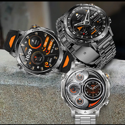 Military Grade Sapphire Smart Watch HeartRate SO2 BT5.3 Call Custom dial Smartwatch for Men Breathable Band Sports watch 1400mAh