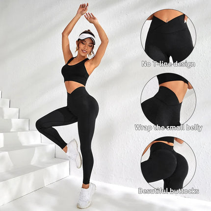 Women Sports Leggings V-waist Elastic Peach Buttocks Fitness Pants With Raised Hips And High Waist Seamless Yoga Pants Tight PlatiNum
