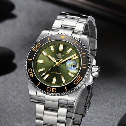ADDIESDIVE 41MM Watch Men's AD2510 200m Waterproof Outdoor Sports Watch  Luminous Quartz Watch Relogios Masculino 316L Steel