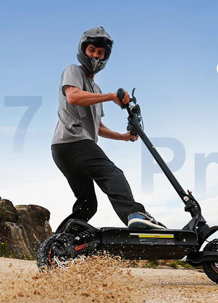Monopattino elettrico iScooter iX7Pro a doppia trazione per fuoristrada, velocità massima 60 km/h, pneumatici da 10 pollici, 2000W, 17.5Ah, 48V, pieghevole, con app.