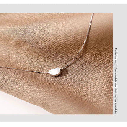 Collana in argento sterling 925 con ciondolo soia Gioielli di moda di alta qualità per catene da donna Regalo di compleanno di nozze PlatiNum