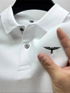 2025 New Men's Short sleeved Polo Shirt High end Fast drying Breathable Casual Fashion Business Spor