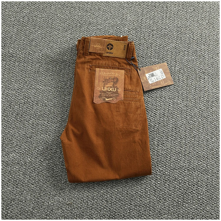 Spring And Autumn New American Retro 100% Cotton Multi-pocketed Washed Old Straight Casual Pants Loose Fashion Cargo Trousers