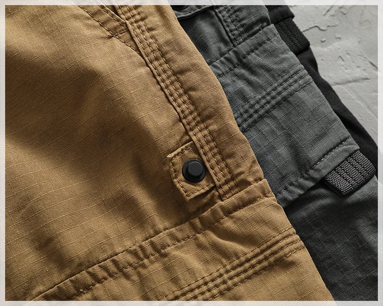 Men's corset casual pants loose 3D vertical cut retro military style outdoor scratch resistant multi-pocket cargo pants