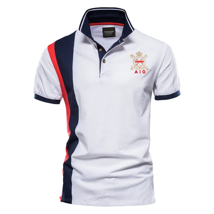2025 Men's New Summer Fashion Striped Print Polo Shirt, Comfortable and Breathable, Outdoor Leisure Sports Wear