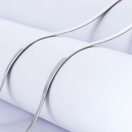 Silver Color 4MM Chain Necklace for Women Luxury Couple Fine Jewelry Blade Chain Wedding Gift Choker Clavicle PlatiNum