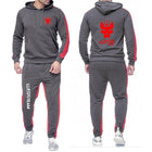2025 Spring And Autumn Men's Bravo Team Symbol Seal Team Logo Print Lightweight Popular Solid Color Hoodies Pants Sport Suits PlatiNum