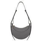 Borsa a tracolla a mezzaluna in pelle liscia, con tracolla regolabile, borsa a tracolla minimalista per l'uso quotidiano