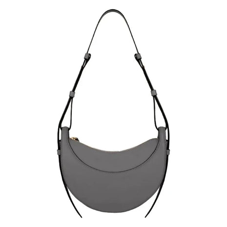 Borsa a tracolla a mezzaluna in pelle liscia, con tracolla regolabile, borsa a tracolla minimalista per l'uso quotidiano