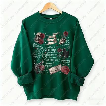 Run Little Mouse Haunting Adeline Dark Romance Book Hoodie Spicy Smut Reader Gifts Black Cat Graphic Pullover Men Women Hoodie
