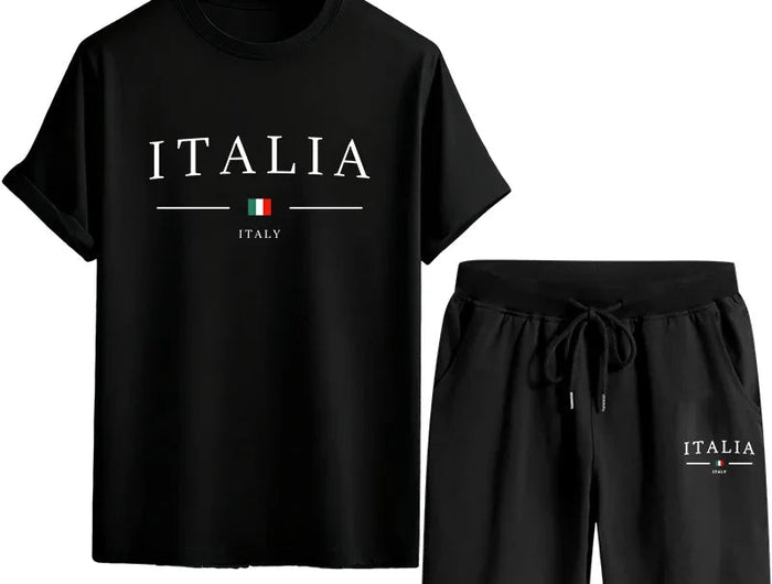 2026 Tuta estiva per uomo T-shirt + pantaloncini Moda casual urbana T-shirt a maniche corte Abiti Italia Abiti da uomo stampati platinumshop