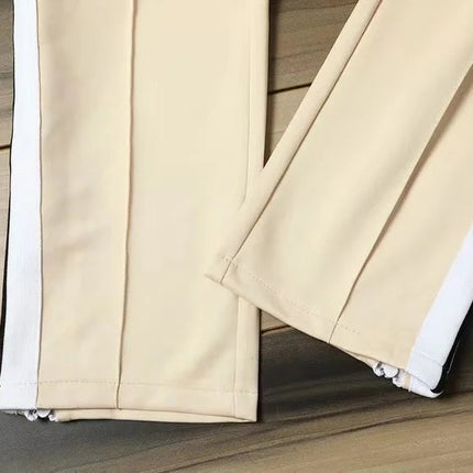 European and American new leisure sports suit men and women high-end fashion space cotton cardigan fashion two-piece large size PlatiNum