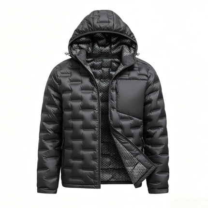 Graphene Self-heating Puffer Jacket Men Solid Windproof Pleated Padded Jackets Brand Classical Warm Winter Down Coat Male Parkas