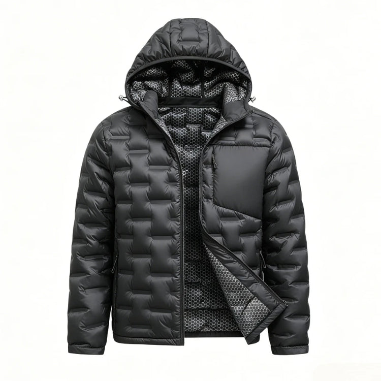 Graphene Self-heating Puffer Jacket Men Solid Windproof Pleated Padded Jackets Brand Classical Warm Winter Down Coat Male Parkas