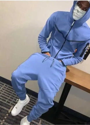 Men's Tracksuits Sports Suit Cotton Brand Tech Fleece Good Quality Hoodie Male Training Wear Sweatshirt Set Sweatpants PlatiNum