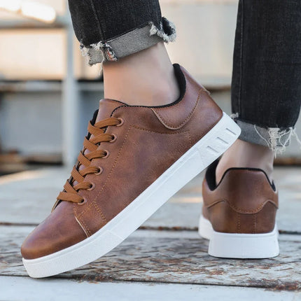 Casual Shoes Loafers British Leather Sneakers Flats Shoes Classic Men Leather Shoes Spring Summer New Trendy
