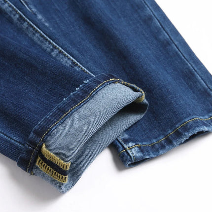 2025 Men's Ripped Jeans Luxury Brand Light Blue Holes Long Trousers Quality Male Fashion Stretch Slim Pants Men Skinny Jeans PlatiNum