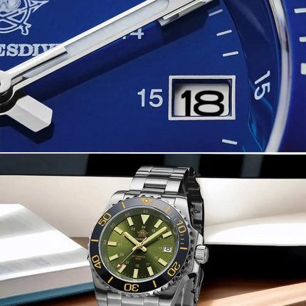 ADDIESDIVE Men Luxury Watch Sapphire Crystal Ceramic Ring 20Bar Diving Luminous Automatic Mechanical Watch Exquisite Gift Clock