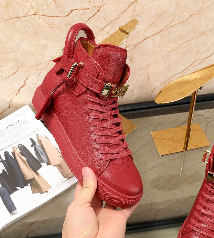 Women’s Genuine Cow Leather Flat Ankle Boots Stone Pattern Black High with Lace Sneakers Designer With Lock Luxury Brands Shoes