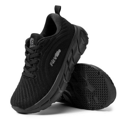FitVille Wide Toe Box Shoes For Women Breathable Wide Fit Running Shoe Lightweight for Swollen Feet with Cushioned Relief Pain PlatiNum