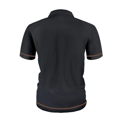 Men's short-sleeved T-shirt with summer ice silk lapel