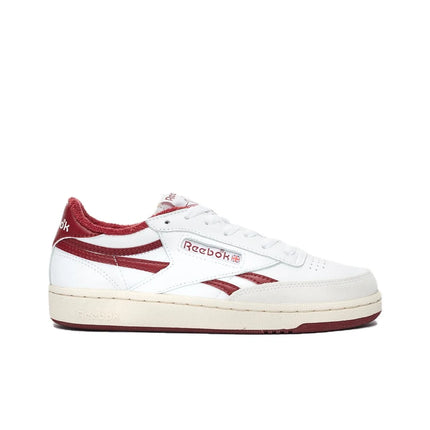 Reebok Club C Skateboard Shoes Women's Low Top White Red FW7804