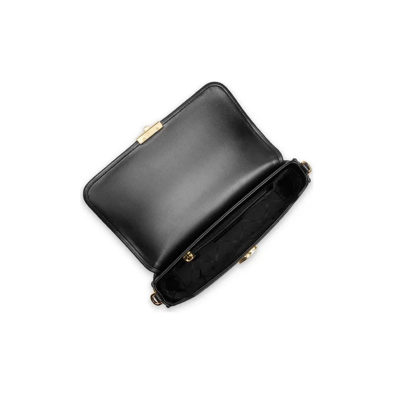 MICHAEL KORS Bradshaw Cow Leather Shoulder Bag, Baguette Bag, Handbag, Shoulder Bag Women's Black 30S1G2BL1L-001