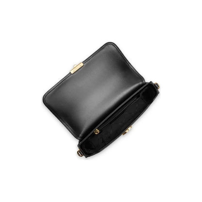 MICHAEL KORS Bradshaw Cow Leather Shoulder Bag, Baguette Bag, Handbag, Shoulder Bag Women's Black 30S1G2BL1L-001