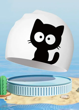 Cuffia da nuoto per bambini Cuffia da nuoto impermeabile in silicone morbido Cuffia da nuoto universale per ragazzi e ragazze simpatico cartone animato Protezione per le orecchie di grandi dimensioni