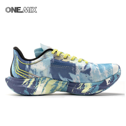 Scarpe da Corsa ONEMIX Marathon con Piastra in Carbonio, Supporto Professionale Stabile, Ammortizzazione, Ultra-leggere e Reattive per Uomo PlatiNum