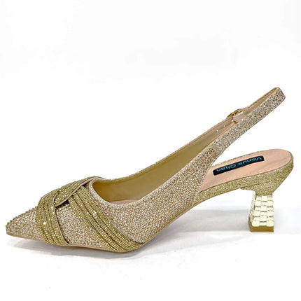 Temperamento Nuove scarpe da donna Scarpe da sposa Scarpe eleganti da donna Scarpe da festa da donna eleganti italiane in pelle con strass