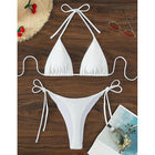 Costume da bagno stile spiaggia per donna Costume da bagno sexy con scollo all'americana Perizoma solido Bikini femminile Costume da bagno Bikini Mujer Lingerie PlatiNum