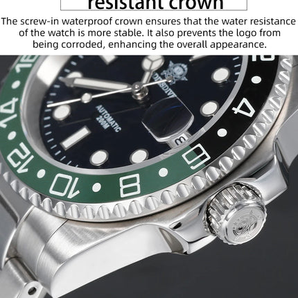 ADDIESDIVE 2025 New Men's Business Watch 200m Water Resistant 8215 Automatic Mechanical Watch Sapphire Crystal Luminous Watch