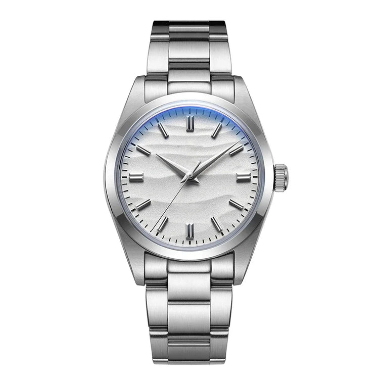 ADDIESDIVE 36mm Men Watch Desert Dial Bubble Mirror Pot Cover Glass 10Bar Waterproof AD2030 Quartz Watch
