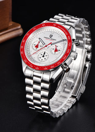 PAGANI DESIGN Nuovo Orologio da Uomo di Lusso al Quarzo con Vetro Zaffiro AR, Cronografo Sportivo Impermeabile 500 ATM, Movimento Giapponese, Luminoso, in Acciaio 316L