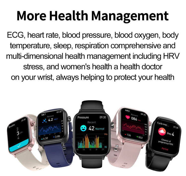 2025 Nuovo AI Diagnosi Lipidi nel sangue Acido urico Test di composizione corporea Smart Watch per uomo ECG + PPG Chiamata Bluetooth Salute Smartwatch platinumshop