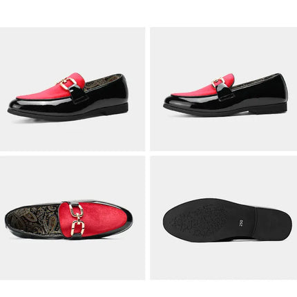 Scarpe in pelle da uomo alla moda Mocassini da sposa per feste Mocassini con bottoni in metallo Uomo Slip-on Comodo da guida Popolare Club Flats