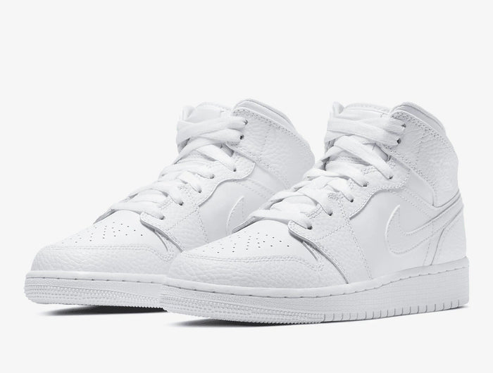 Scarpe sportive originali Nike AIR JORDAN 1 (GS) da donna e da bambino 554725-130 platinumshop