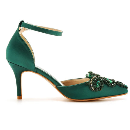 Sandali con tacco alto a punta décolleté da donna scarpe con scollo a barchetta firmate scarpe da sposa da donna scarpe da sera con tacco blu navy