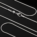 Argento / larghezza 1mm / 28 inches 70cm