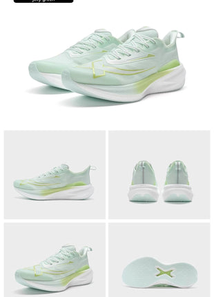 Xtep 2000KM 2.0 Running Shoes Women  Summer Shock Absorption Professional TPU Sneakers 876218110044 (suggest half size down) PlatiNum